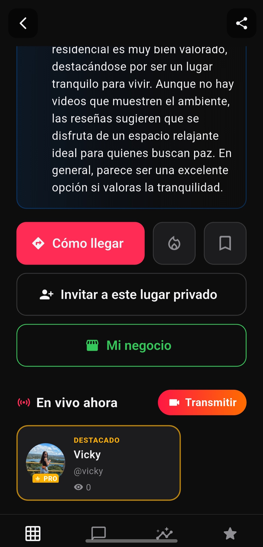 Live activo